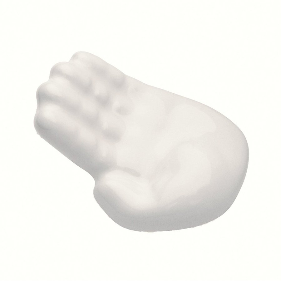 Siro Designs Body Line White Ceramic Novelty Cabinet Knob