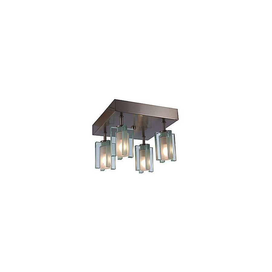 JESCO 8.75 in W Satin Nickel Ceiling Flush Mount