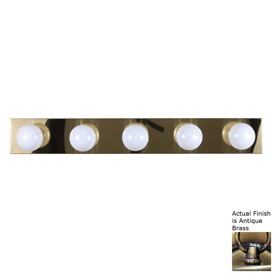 Volume International 5 Light Antique Brass Bathroom Vanity Light