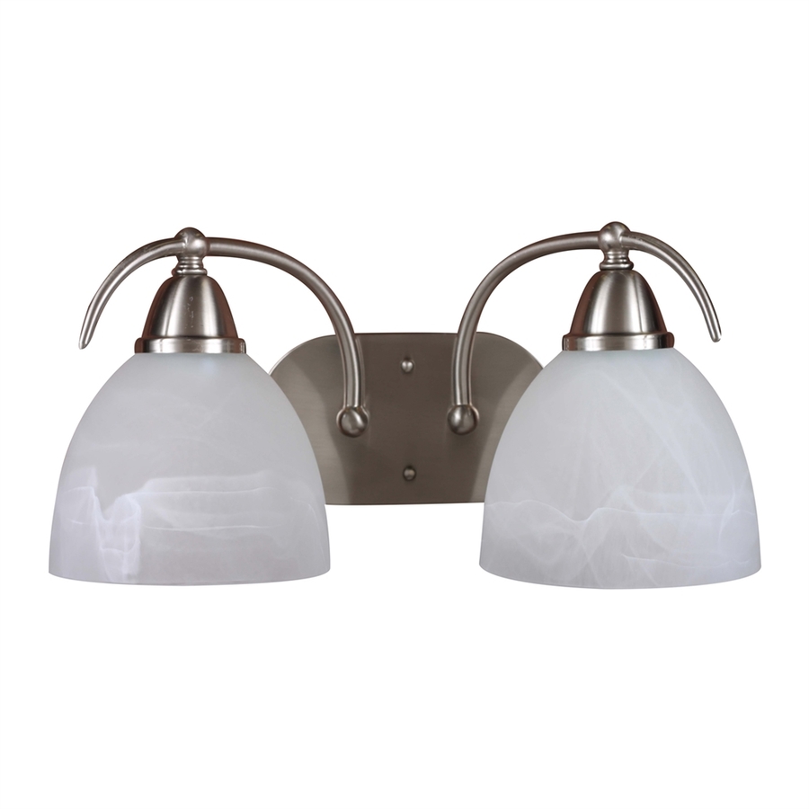 Volume International 2 Light Kora Brushed Nickel Bathroom Vanity Light