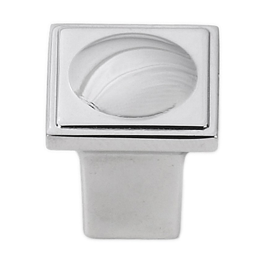 Siro Designs Vega Bright Chrome Square Cabinet Knob