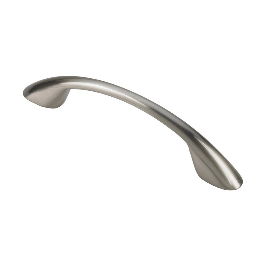 Siro Designs 3 3/4 in Center to Center Fine Brushed Nickel Pennysavers Arched Cabinet Pull