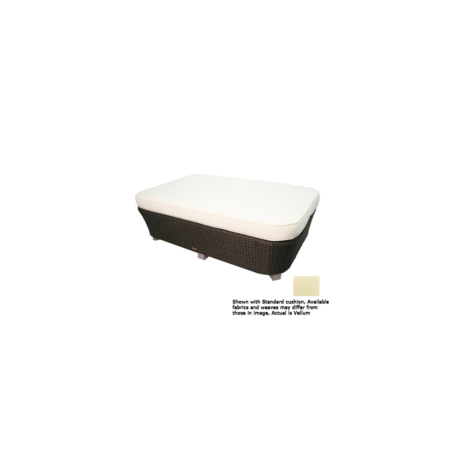 Source Outdoor 56 in L x 35 in W x 18 in H Espresso Aluminum Ottoman