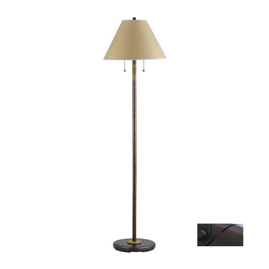 Cal Lighting 59 in Rust Torchiere Indoor Floor Lamp with Shade