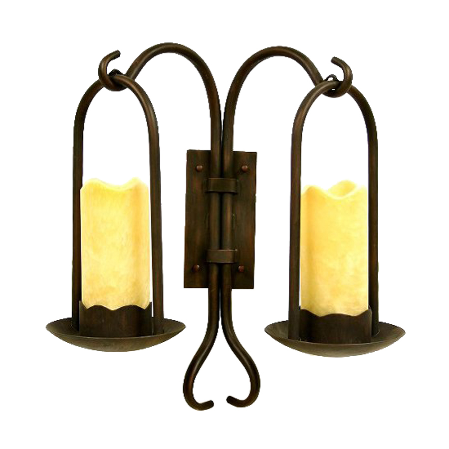 Creative Creations Andranik 19 in W 2 Light Bronze Arm Hardwired Wall Sconce