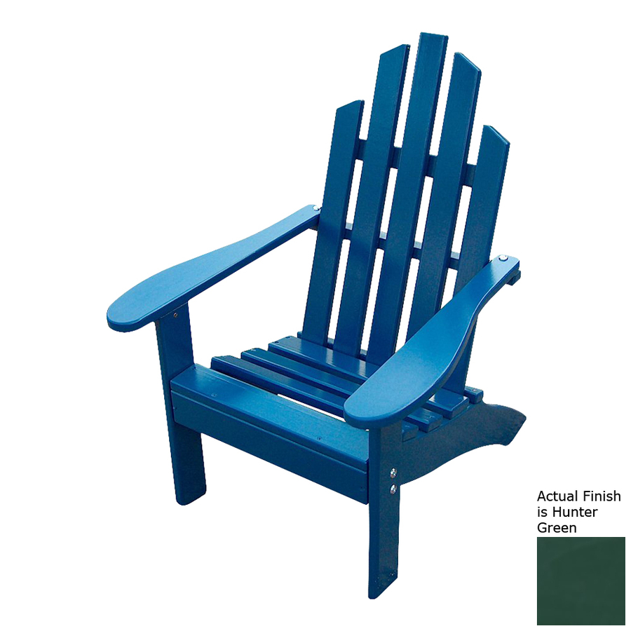 Prairie Leisure Design Hunter Green Wood Adirondack Chair
