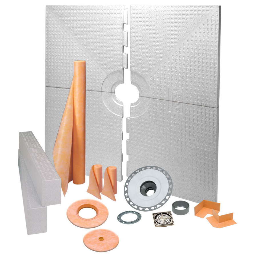 Schluter Systems Kerdi SHOWER KIT 6 ft x 6 ft Brushed Nickel ANOD Aluminum   PVC