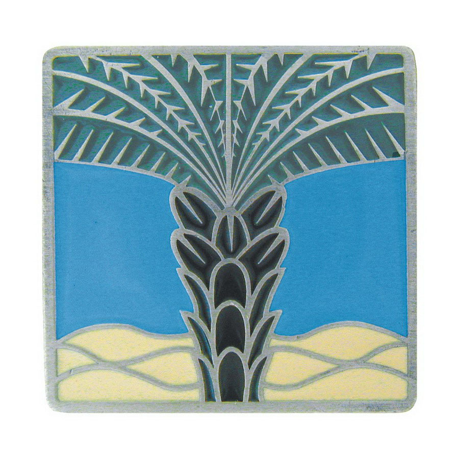 Notting Hill 1 1/2 in Multicolor Tropical Square Cabinet Knob