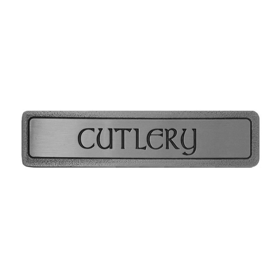 Notting Hill 3 in Center to Center Antique Solid Pewter Fun in the Kitchen Rectangular Cabinet Pull