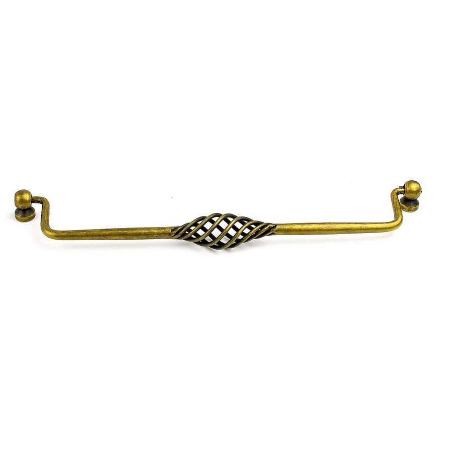 Century Hardware 10 in Center To Center Antique Brass Orleans Bail Cabinet Pull