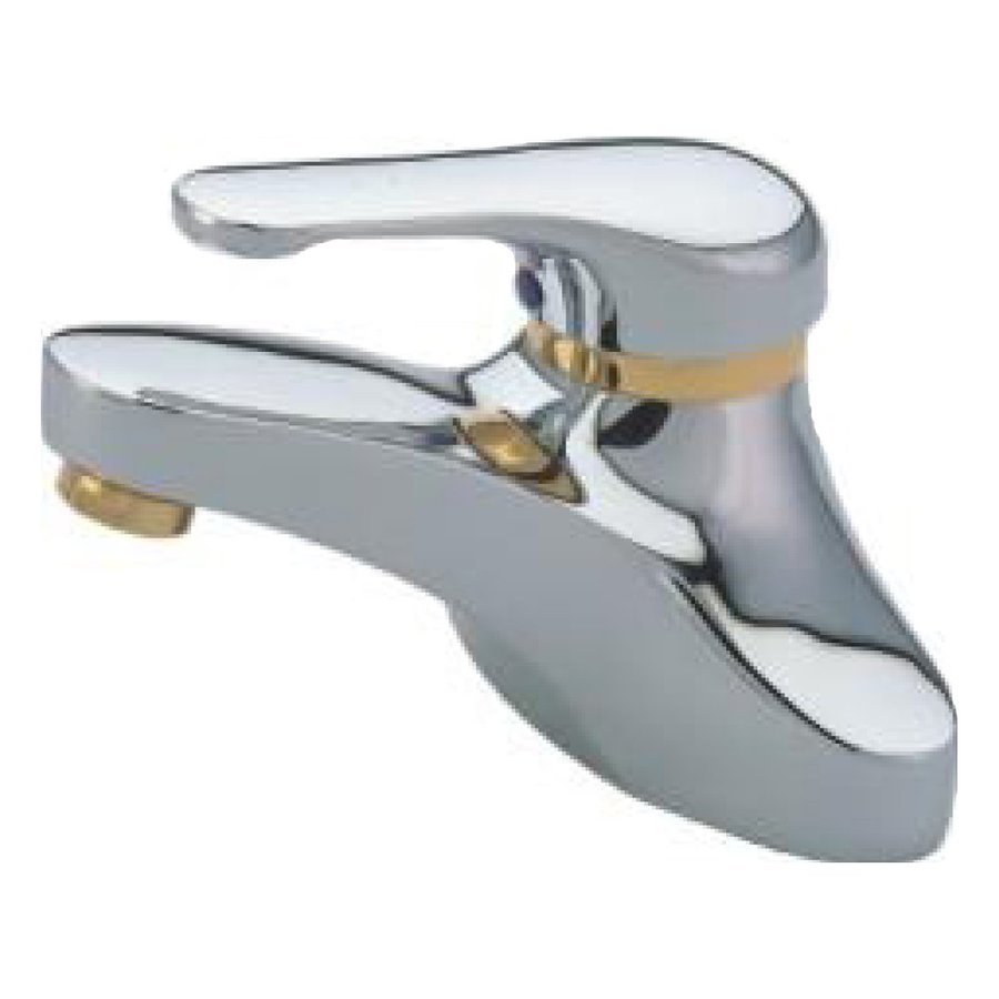 Elements of Design Chrome/Polished Brass 1 Handle 4 in Centerset Bathroom Sink Faucet