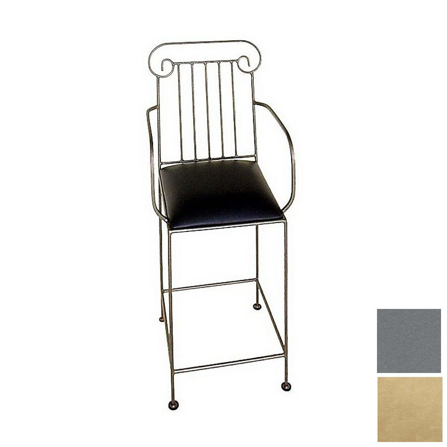 Grace Collection Roman Column Gun Metal 24 in Counter Stool