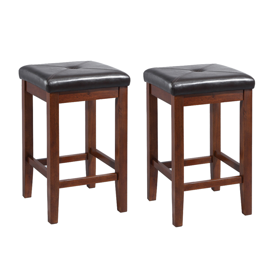 Crosley Furniture Vintage Mahogany 24 in Counter Stool