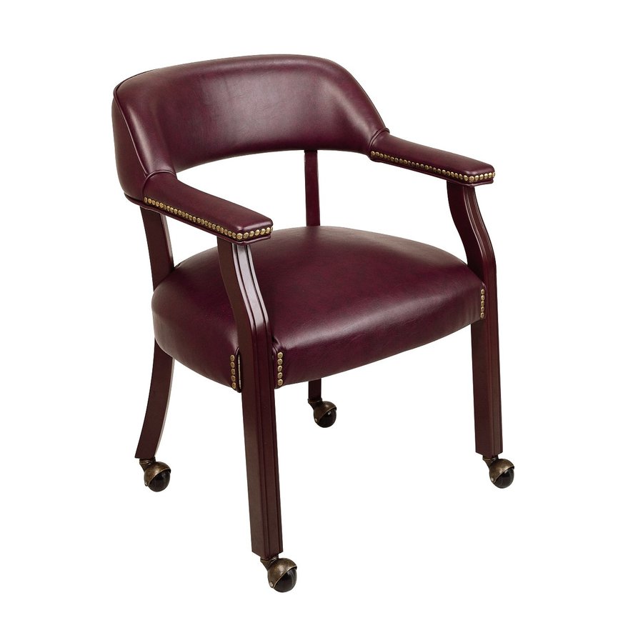 Office Star WorkSmart Mahogany Reception Chair