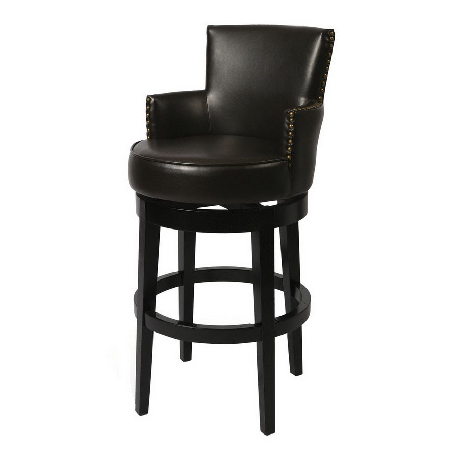 Pastel Furniture Zadar Feher Black 30 in Bar Stool