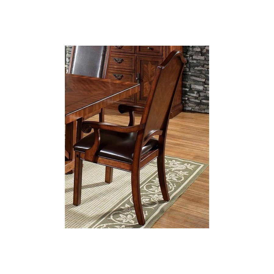 Somerton Home Furnishings Set of 2 Barrington Walnut Arm Chairs