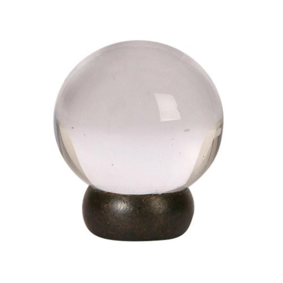 Lews Hardware 1 1/8 in Oil Rubbed Bronze Glass Ball Series Globe Cabinet Knob