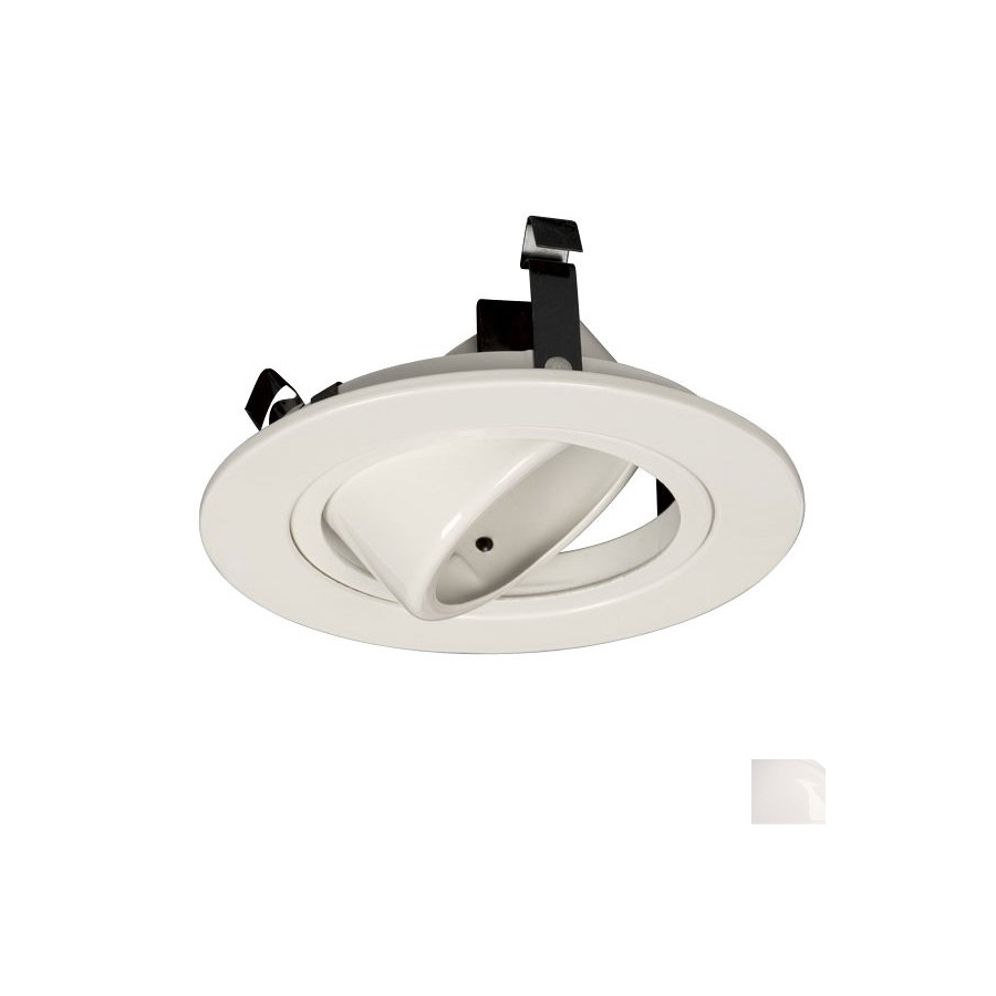 Galaxy White Gimbal Recessed Light Trim (Fits Housing Diameter 4 in)