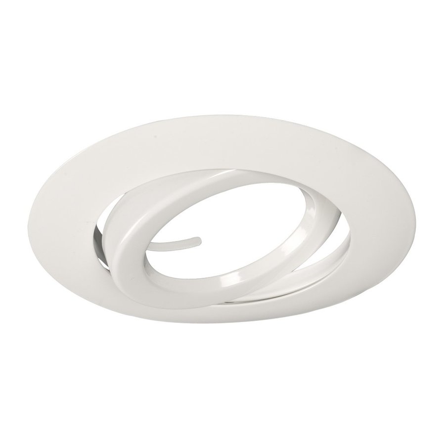 Galaxy White Gimbal Recessed Light Trim (Fits Housing Diameter 6 in)