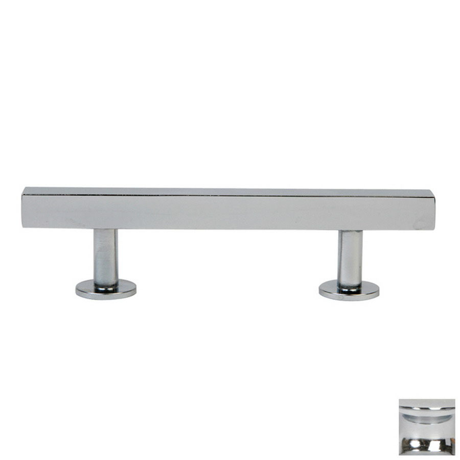 Lews Hardware 3 in Center to Center Polished Chrome Bar Series Bar Cabinet Pull