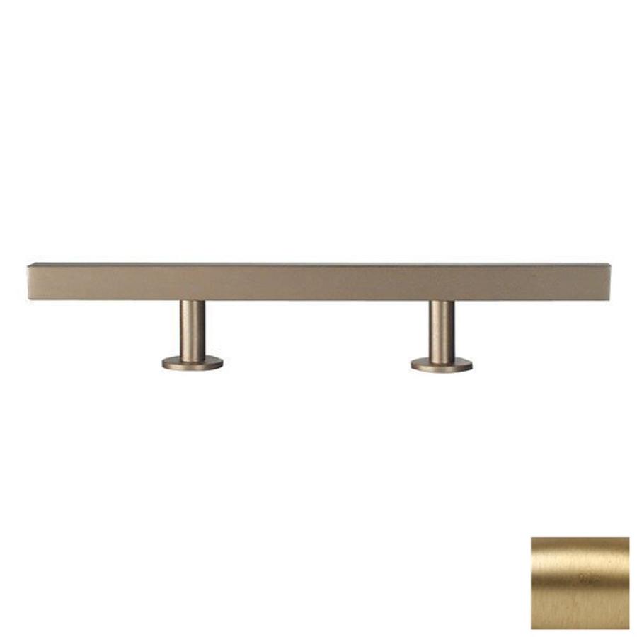 Lews Hardware 3 3/4 in Center to Center Brushed Brass Bar Series Bar Cabinet Pull