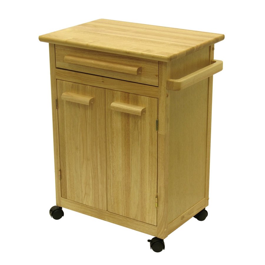 Winsome Wood 27 in L x 18.25 in W x 34.5 in H Natural Kitchen Island with Casters