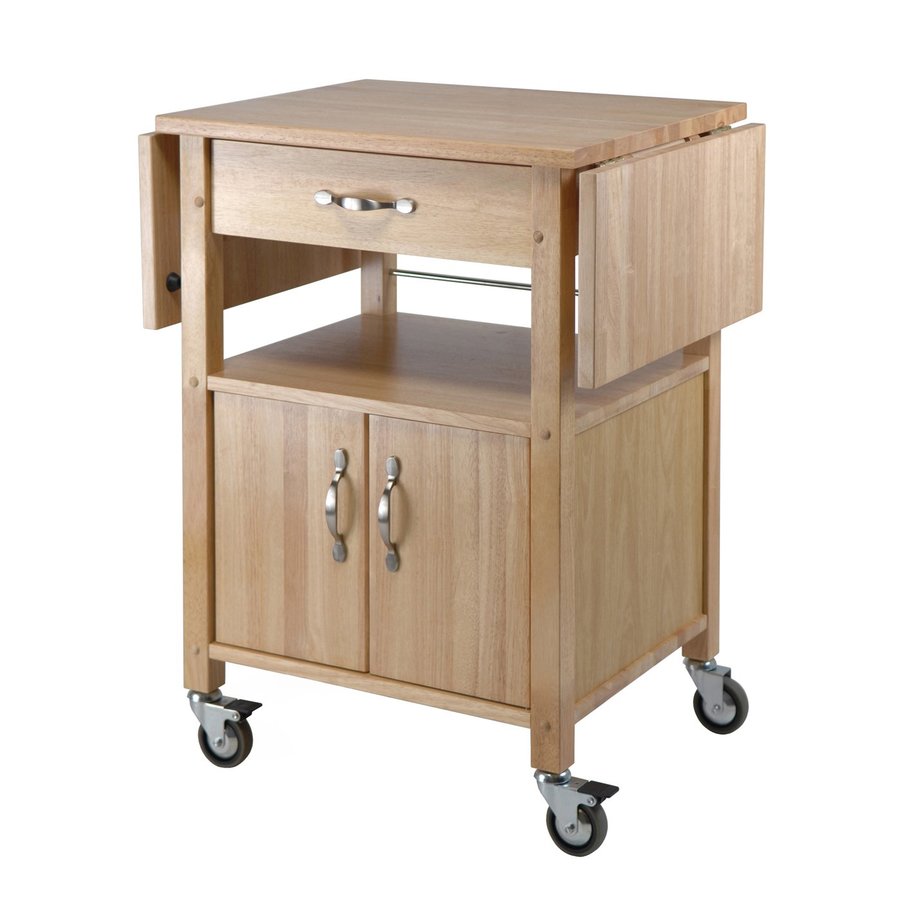 Winsome Wood 45 in L x 20 in W x 33.25 in H Natural Kitchen Island with Casters