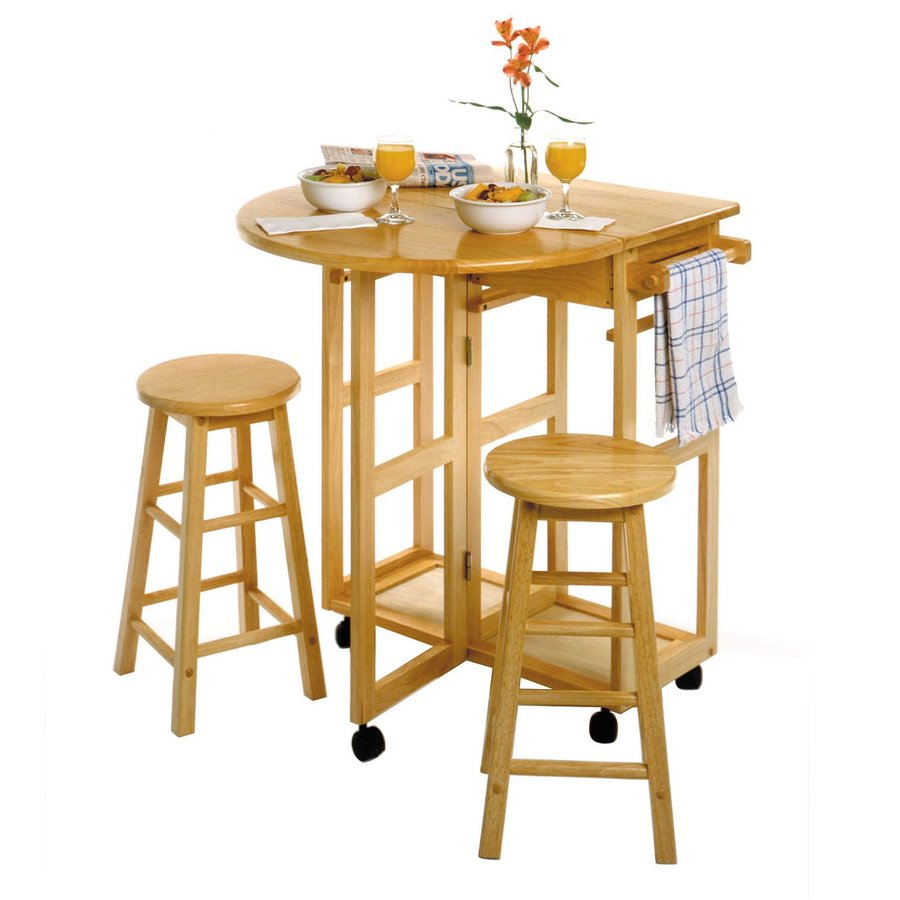 Winsome Wood 29.7 in L x 29.29 in W x 32.79 in H Natural Kitchen Island with Casters