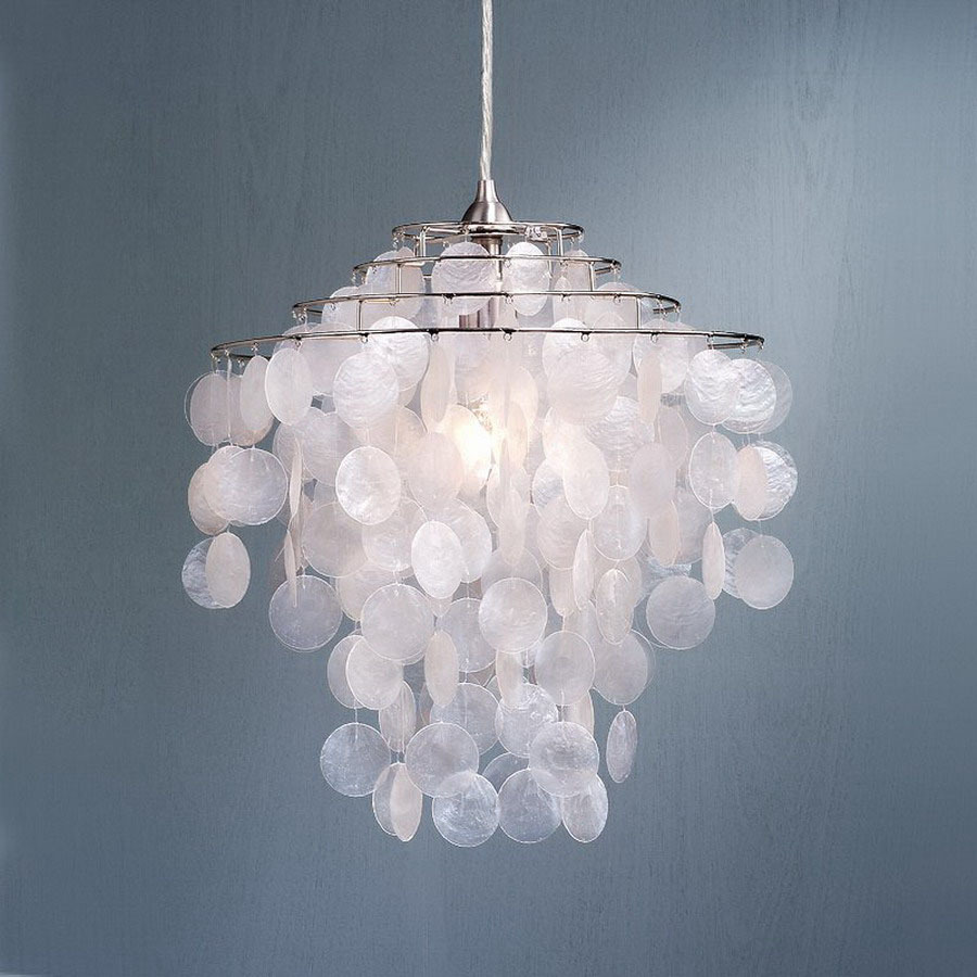 Cascadia Lighting Daliya Capiz 14.63 in W Pendant Light with Shade