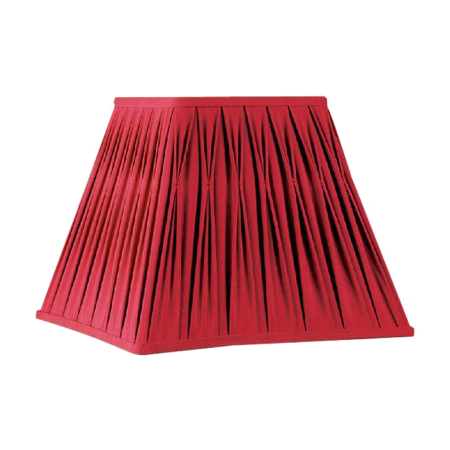 Cascadia Lighting 11 1/4 in x 14 in Red Square Lamp Shade