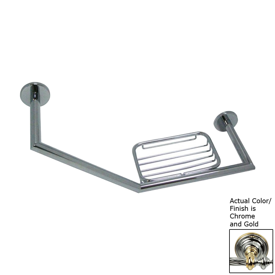 Nameeks Chrome and Gold Wall Mount Grab Bar