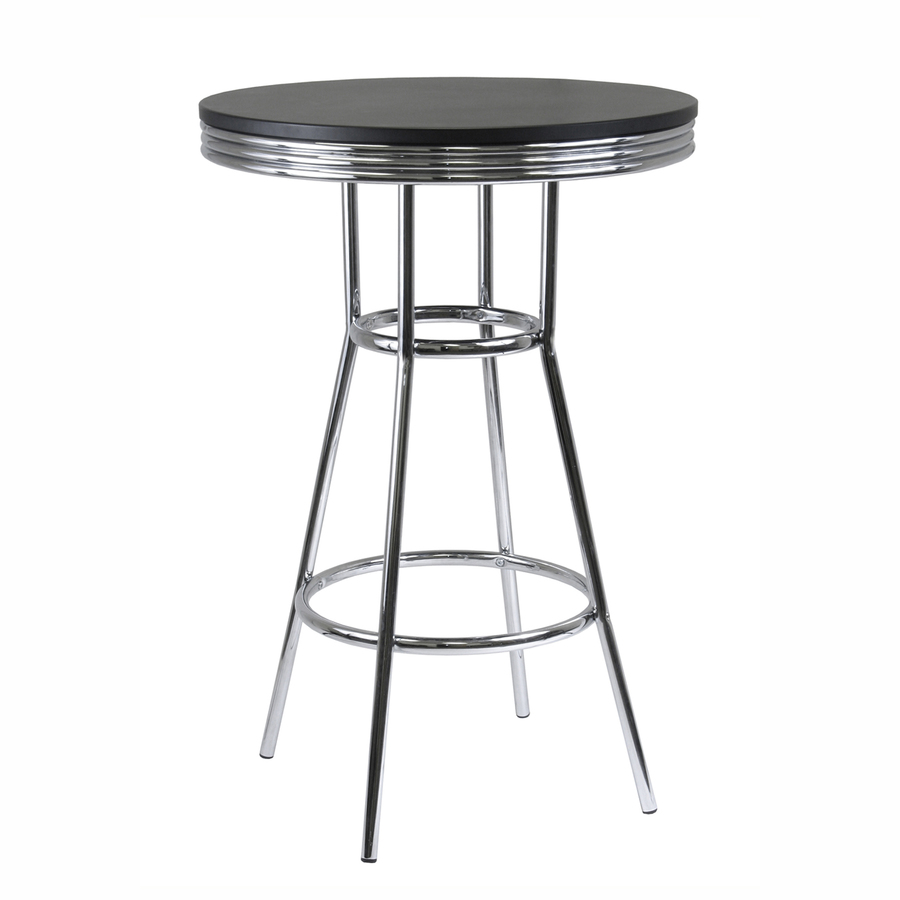Winsome Wood Summit Black/Metal Round Bistro Table