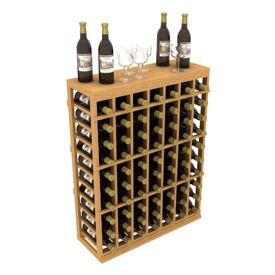 Whole Cellar Stackables 70 Bottle Pine Freestanding Floor Wine Rack