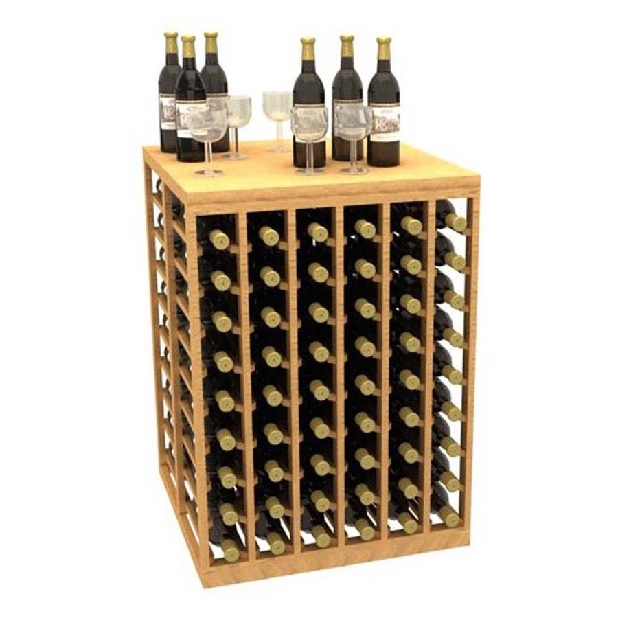 Whole Cellar Collection Series 108 Bottle Mahogany Freestanding Floor Wine Rack