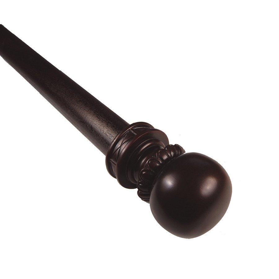 BCL Drapery 96 in Walnut Wood Curtain Rod Set