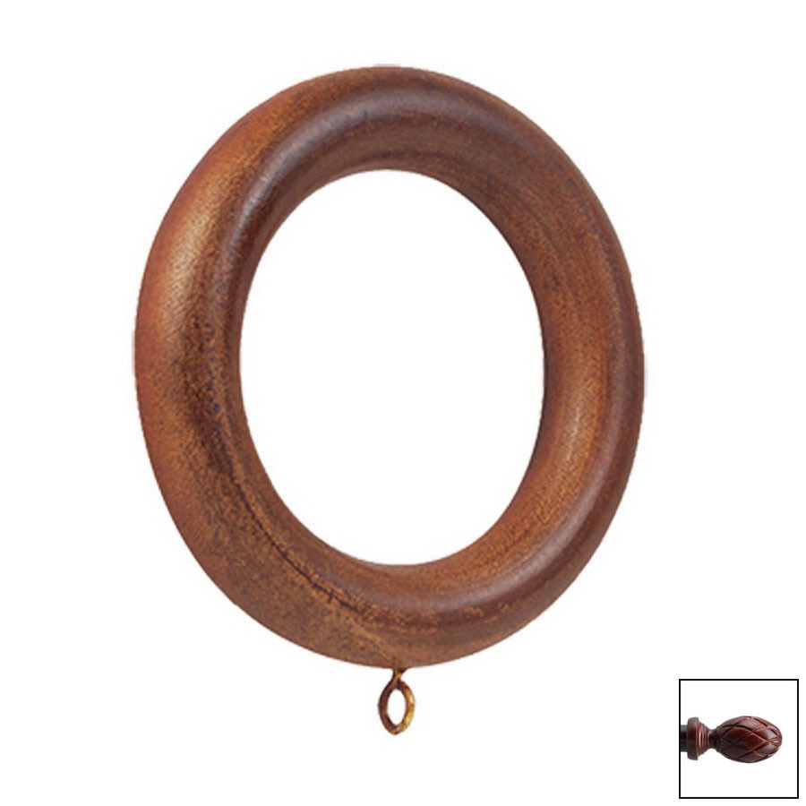 Shop Gould New York Rosewood Wood Curtain Rod Clip Ring at