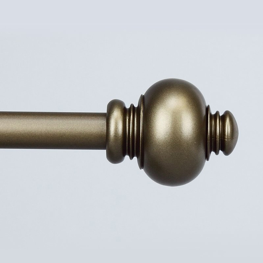 Rod Desyne 48 in to 84 in Antique Gold Metal Single Curtain Rod