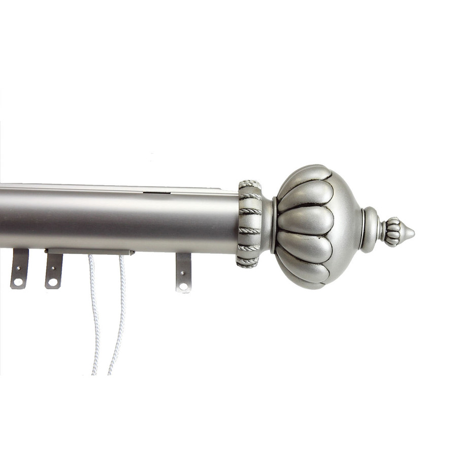 Rod Desyne 48 in to 84 in Satin Nickel Metal Traverse Curtain Rod