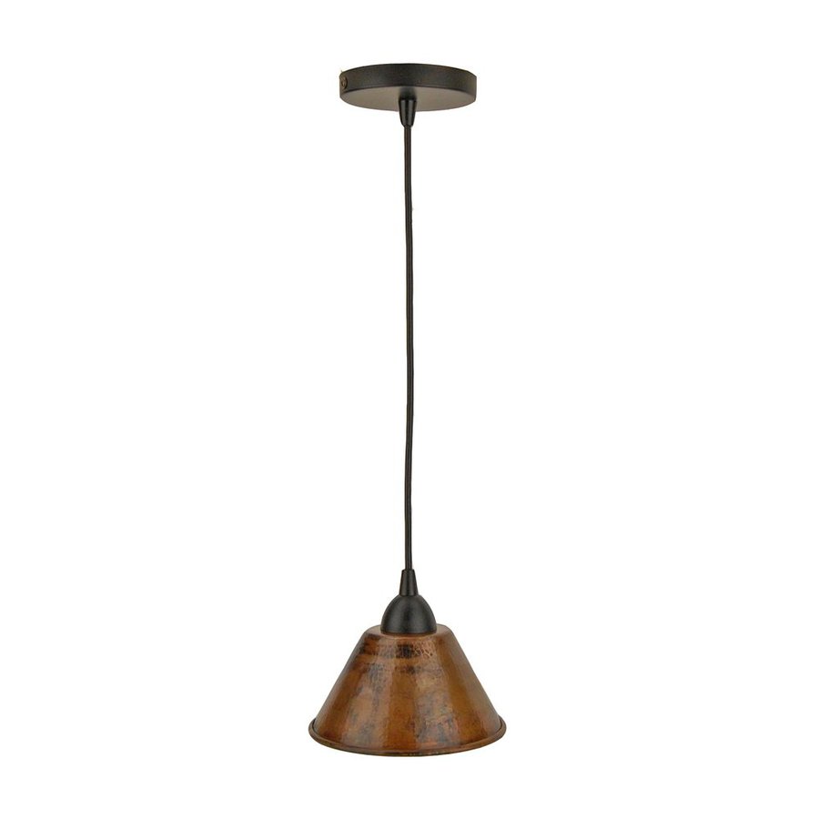 Premier Copper Products 7 in W Oil Rubbed Bronze Mini Pendant Light with Shade