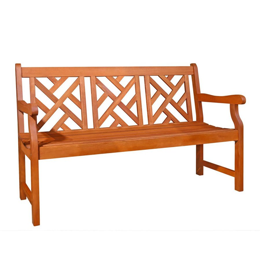 VIFAH Atlantic 23.5 in W x 61 in L Patio Bench