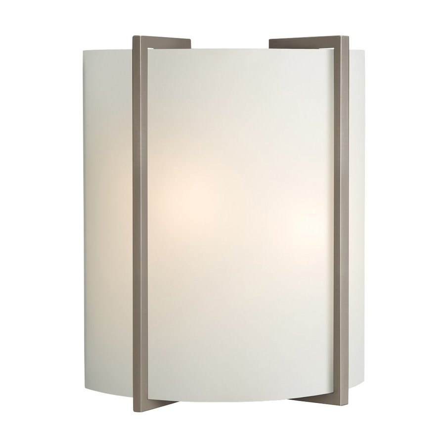 Galaxy 10 in W 1 Light Brushed Nickel Pocket Hardwired Wall Sconce