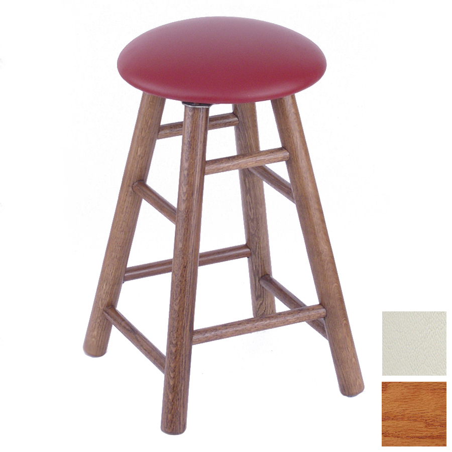 Holland Domestic Hardwood Series Medium Oak 24 in Swivel Counter Stool