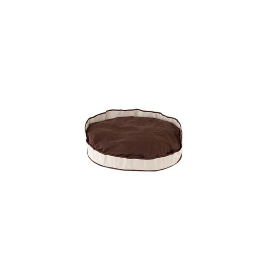 Carolina Pet Company Chocolate Cotton Canvas Oval Dog Bed