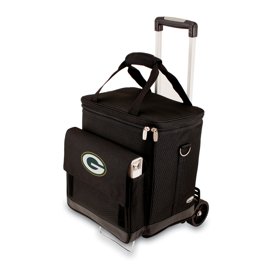 Picnic Time Green Bay Packers Wheeled Polyester Cart Cooler