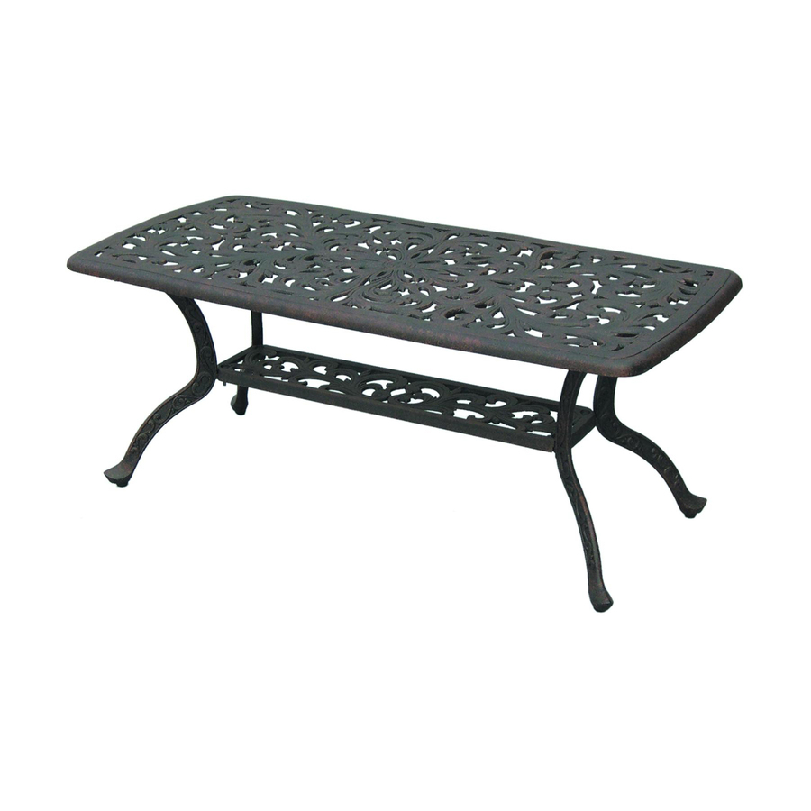 Darlee Series 80 Aluminum Rectangle Patio Coffee Table