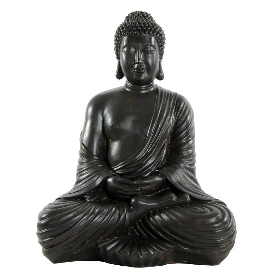 Oriental Furniture 17 in H Large Japanese Sitting Buddha Garden Statue