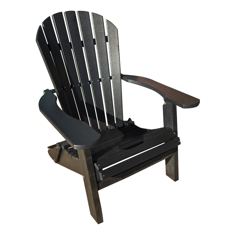 Phat Tommy Black Recycled Plastic Adirondack Chair