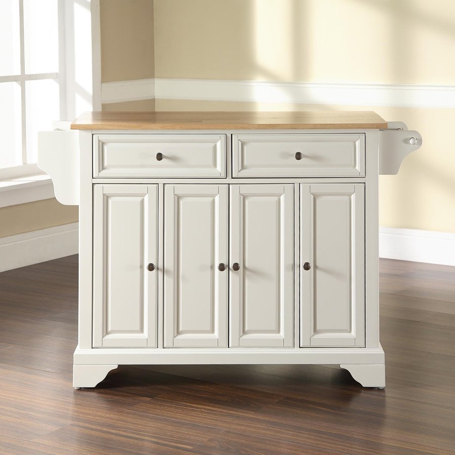 Crosley Furniture 52 in L x 18 in W x 36 in H White Kitchen Island