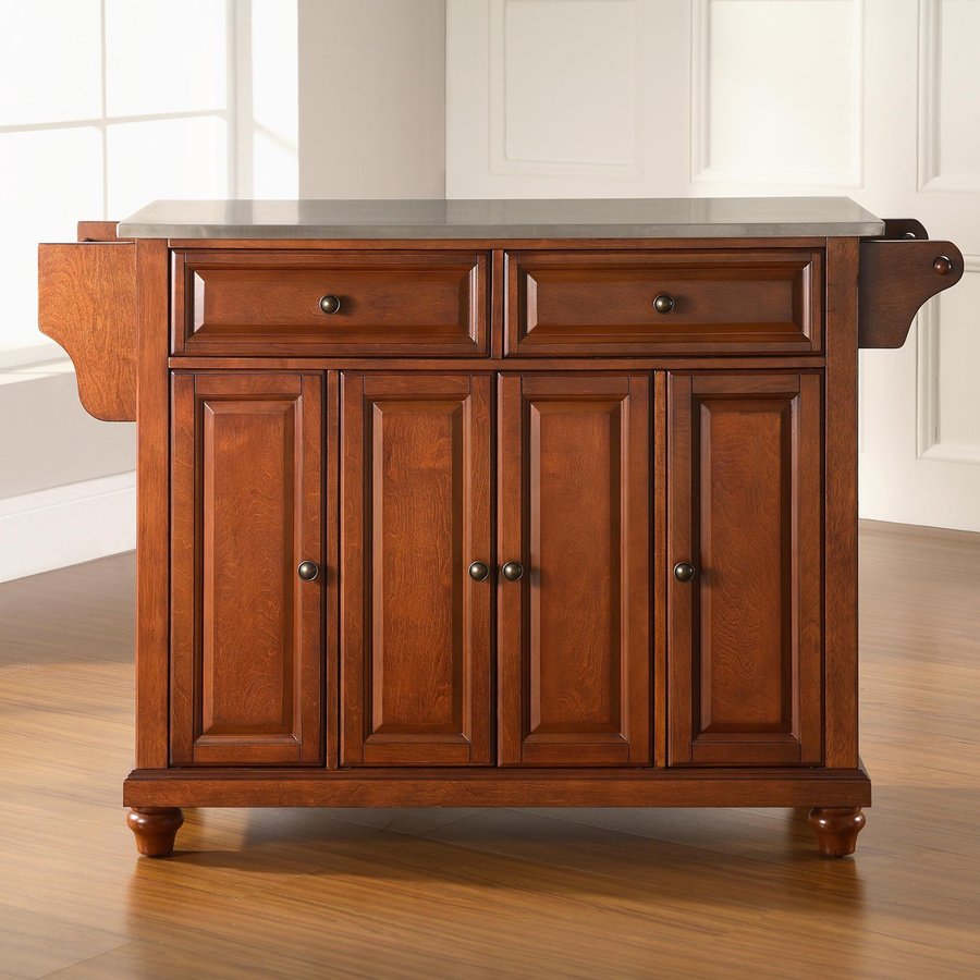 Crosley Furniture 52 in L x 18 in W x 36 in H Classic Cherry Kitchen Island