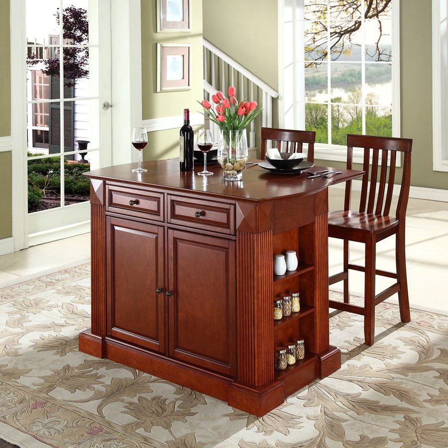 Crosley Furniture 48 in L x 35 in W x 36 in H Classic Cherry Kitchen Island